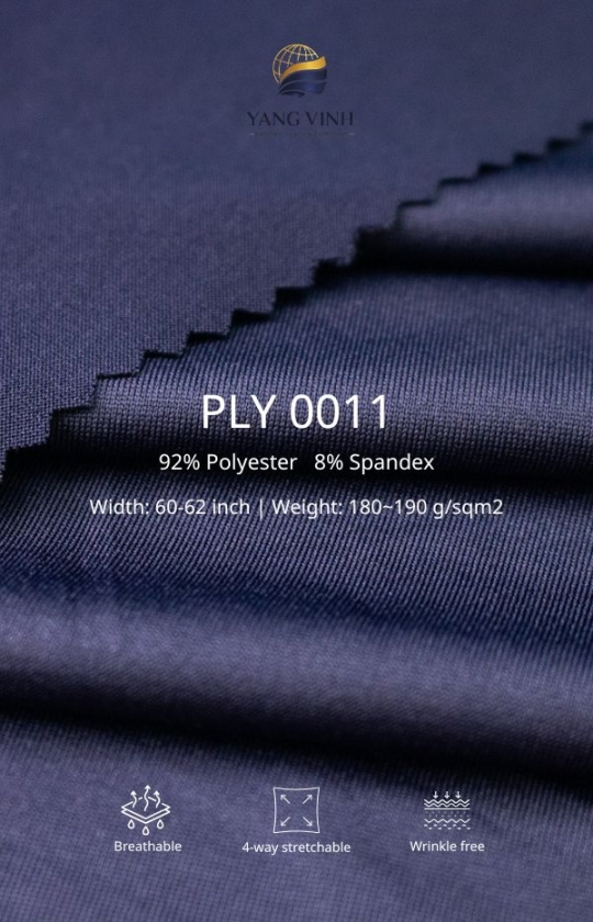 DTY 100/144 92% Polyester 8% Spandex 190 g/sqm²
