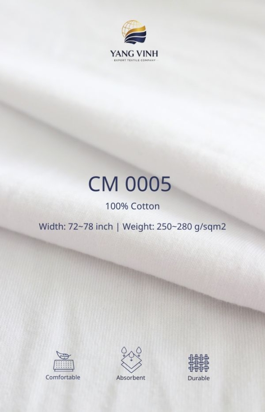100% Cotton 280 g/sqm²
