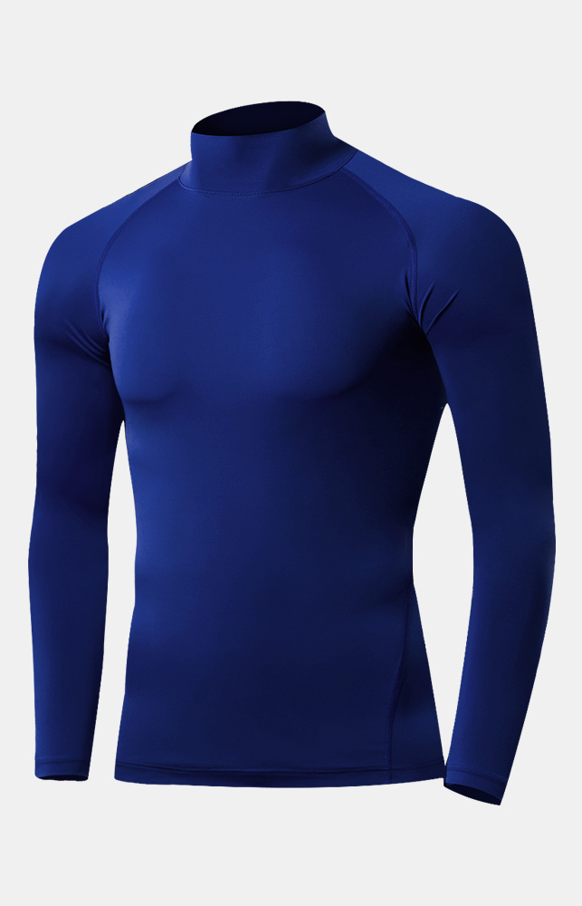 AR-28 Kids' High-Neck Sports Shirt - Blue