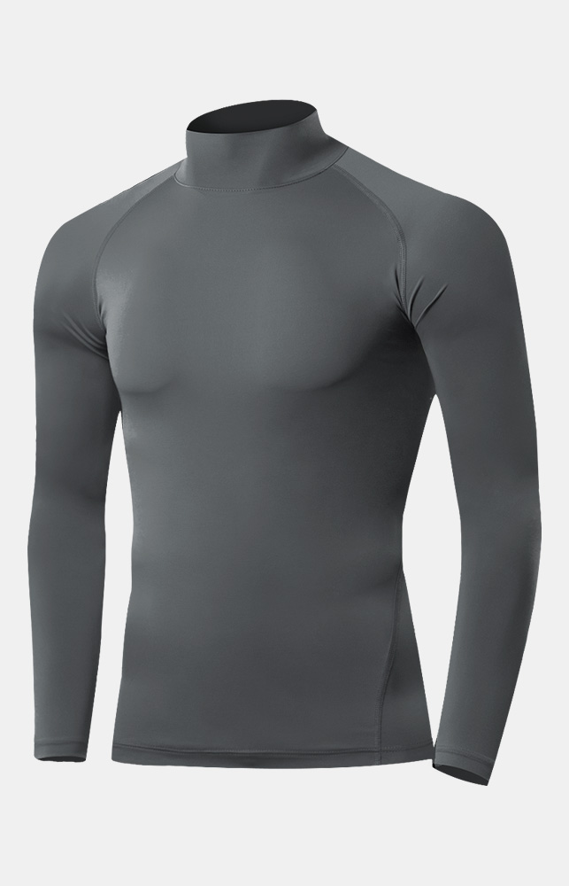 AR-28 Kids' High-Neck Sports Shirt - Gray