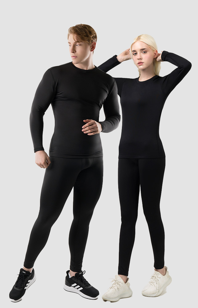 AR-23 AR-24 Form-Fitting Sportswear Set - Black