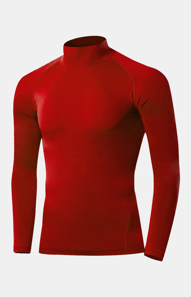 AR-28 Kids' High-Neck Sports Shirt - Red