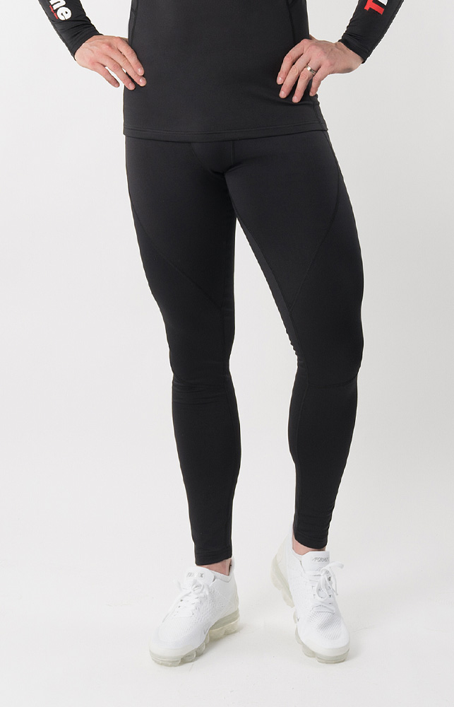 AR-49 Men's Thermal Sports Leggings - Black
