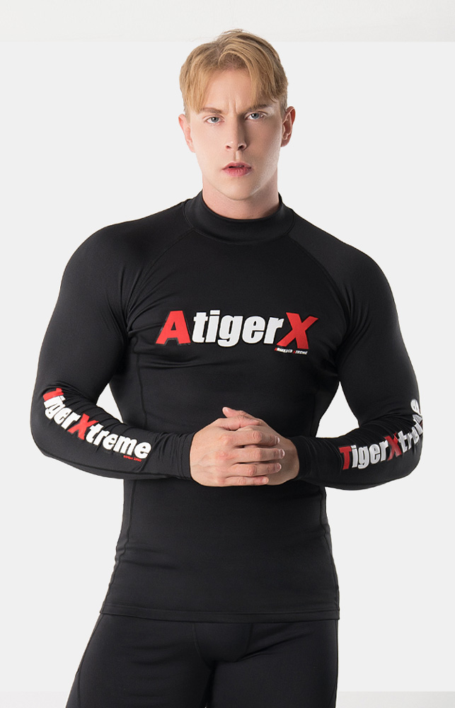 AR-48 men's long-sleeved T-shirt - Black